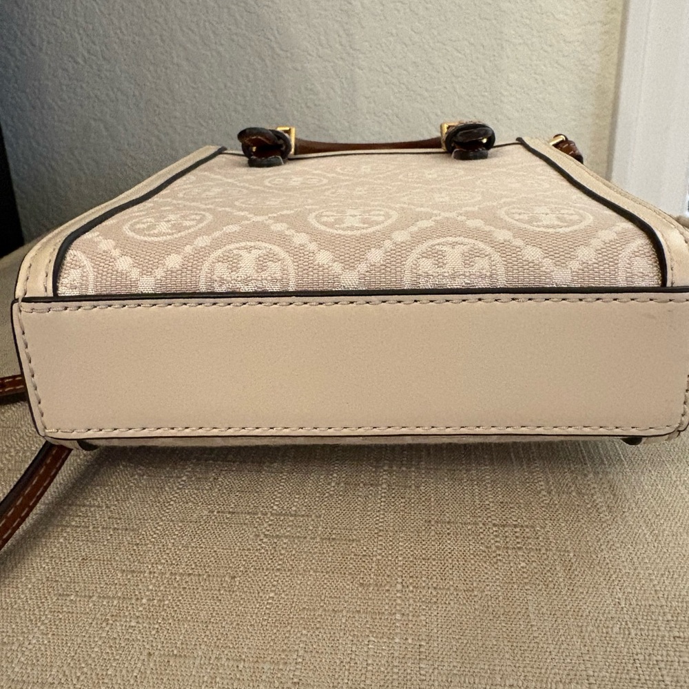 Tory Burch Cream and Brown Mini Bag - Picture 4 of 6